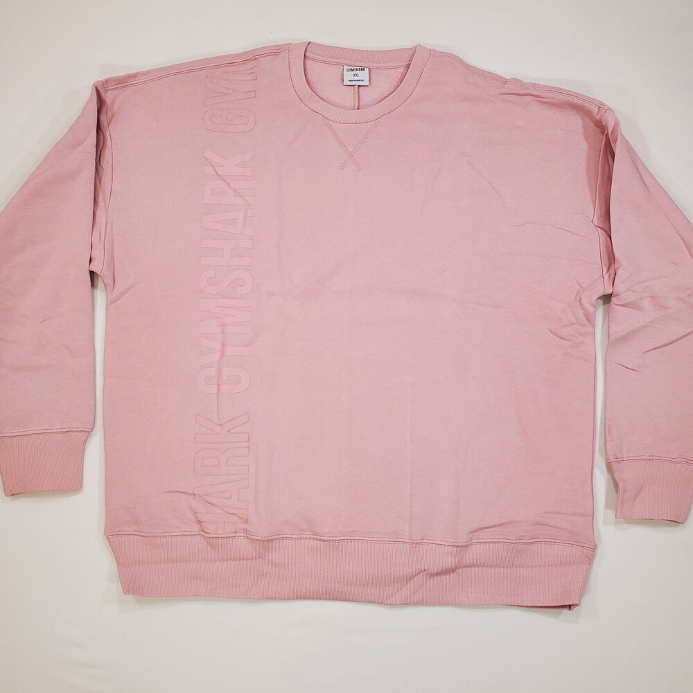 Gymshark Crewneck Sweatshirt Men 2XL Pink Long Sleeve Pullover Stretch Spellout